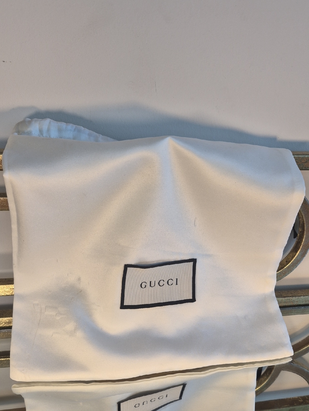 Authentic Gucci Silky Satin Storage Drawstring Dust Bag 10" x 10"